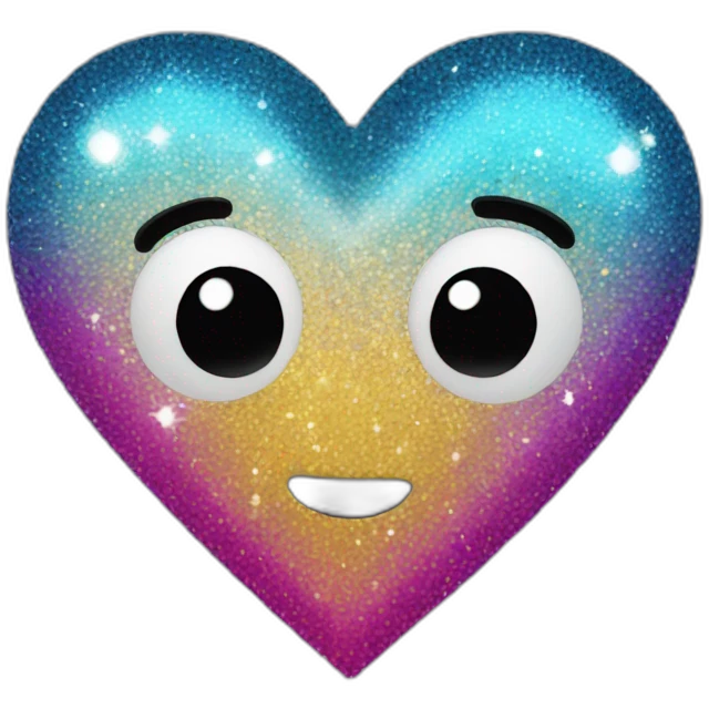 Glitter heart  emoji