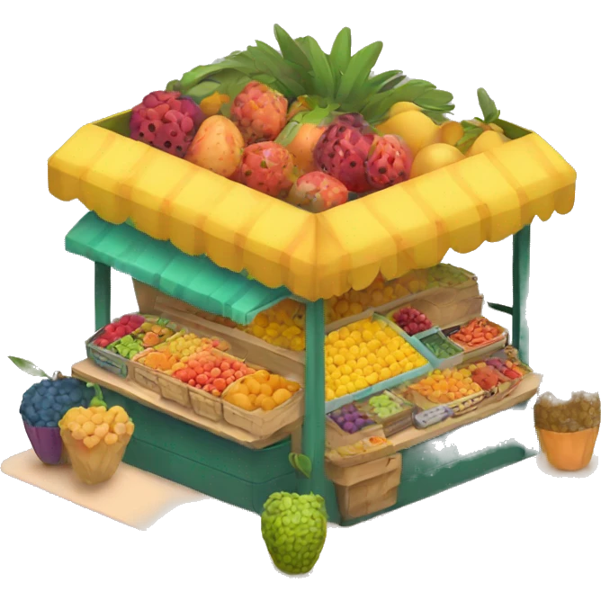 Colorful Fruit stand emoji