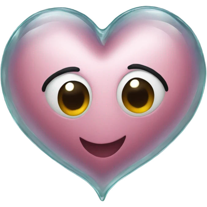 Glass heart emoji