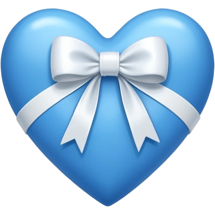 blue heart with a ribbon emoji