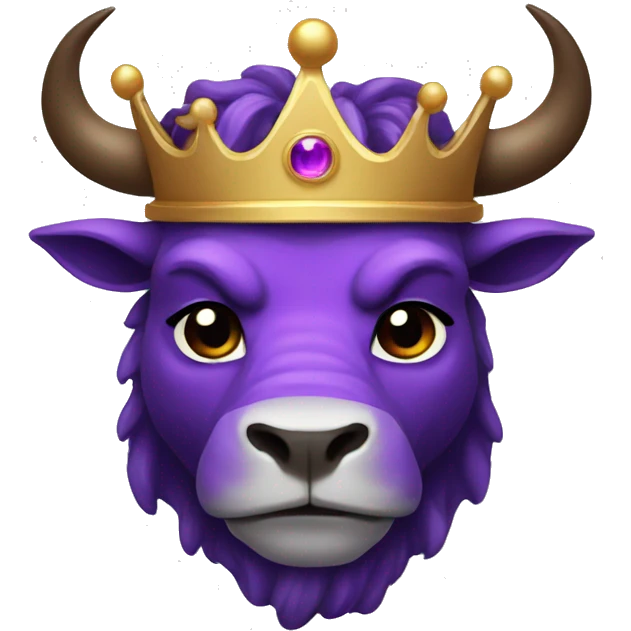 purple minotaur wearing crown emoji