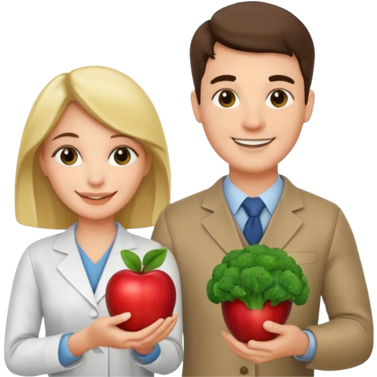 Crie para mim um emoji de Nutricionista casal homem e mulher emoji