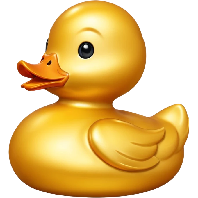Golden rubber duck emoji