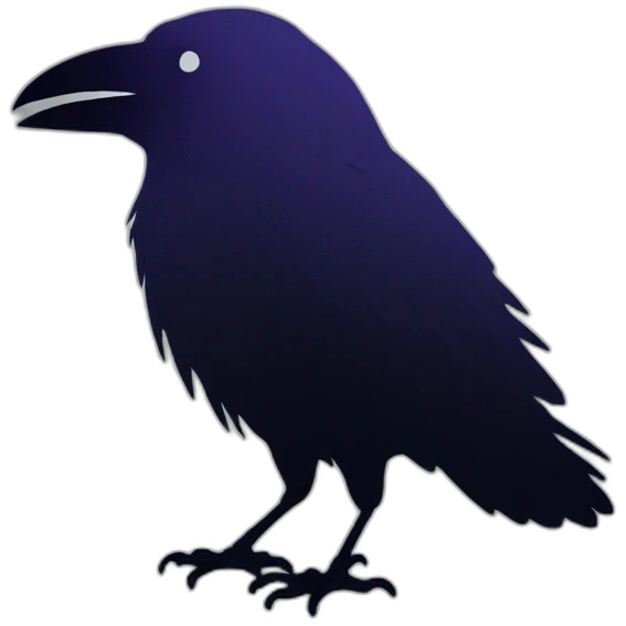 Raven silhouette emoji