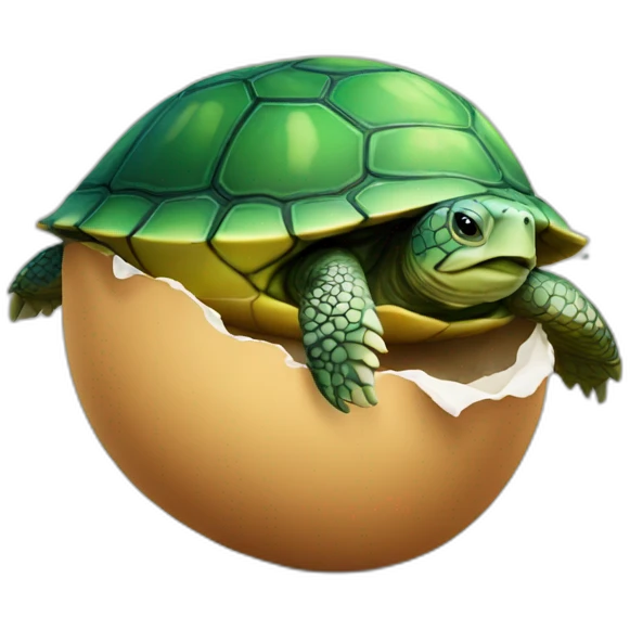 Turtle in egg emoji