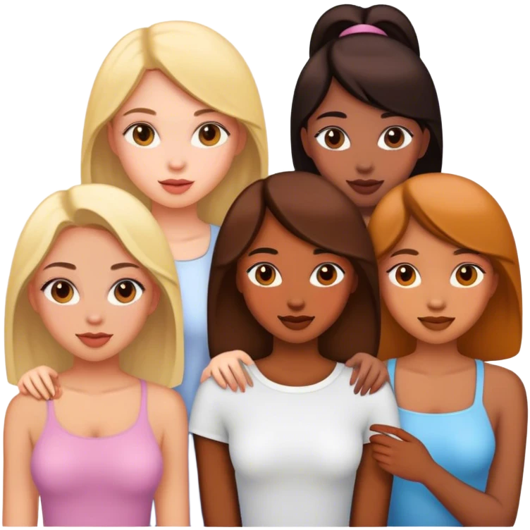 Four girl friends  emoji