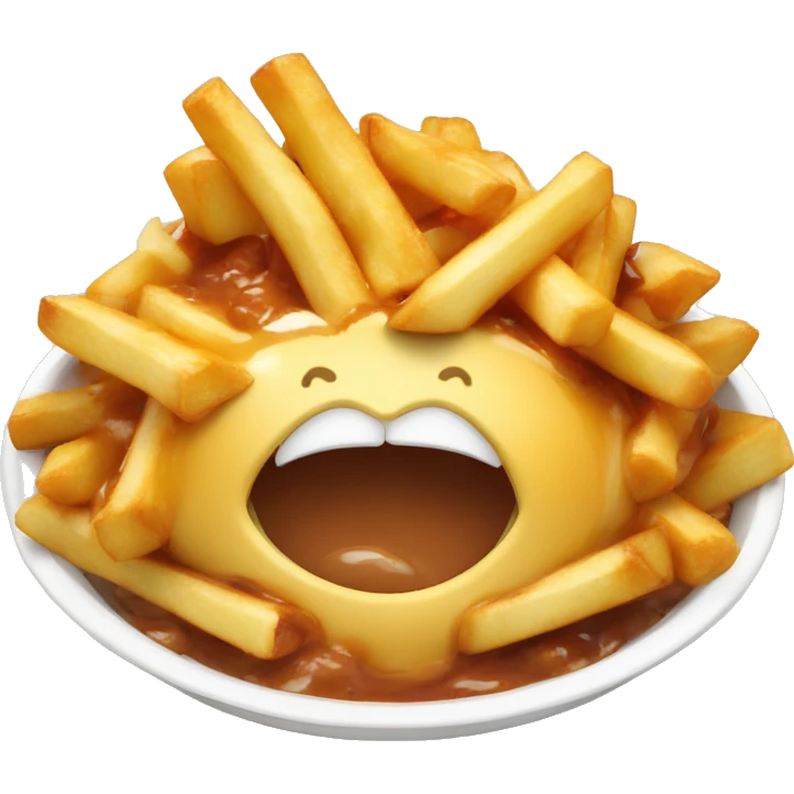 Poutine qui mange une poutine emoji