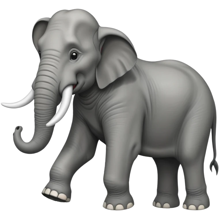 High resolution of a running elephant emoji