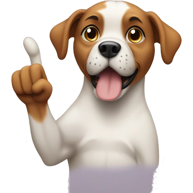 dog with thumb ok emoji