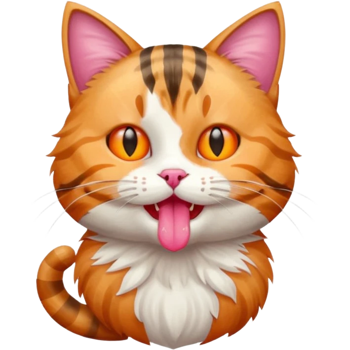 Chat qui mange emoji