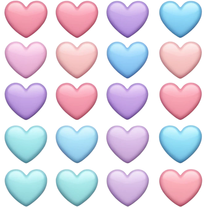 Pastel hearts emoji