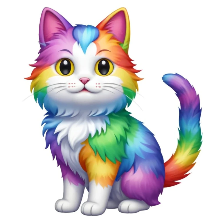 A rainbow cat emoji