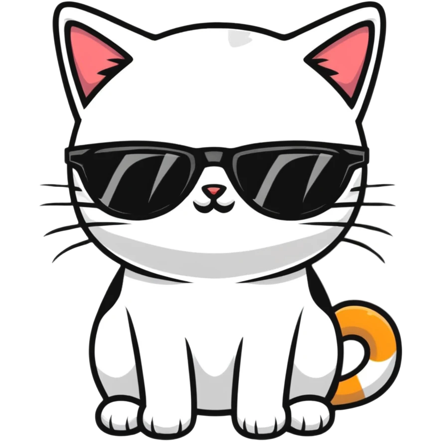 Cat with sunglasses emoji