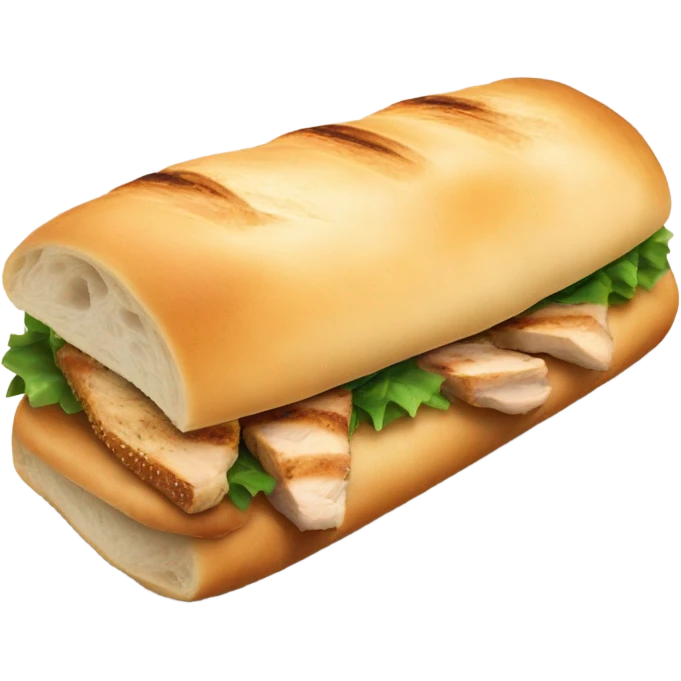 ciabatta with chicken emoji