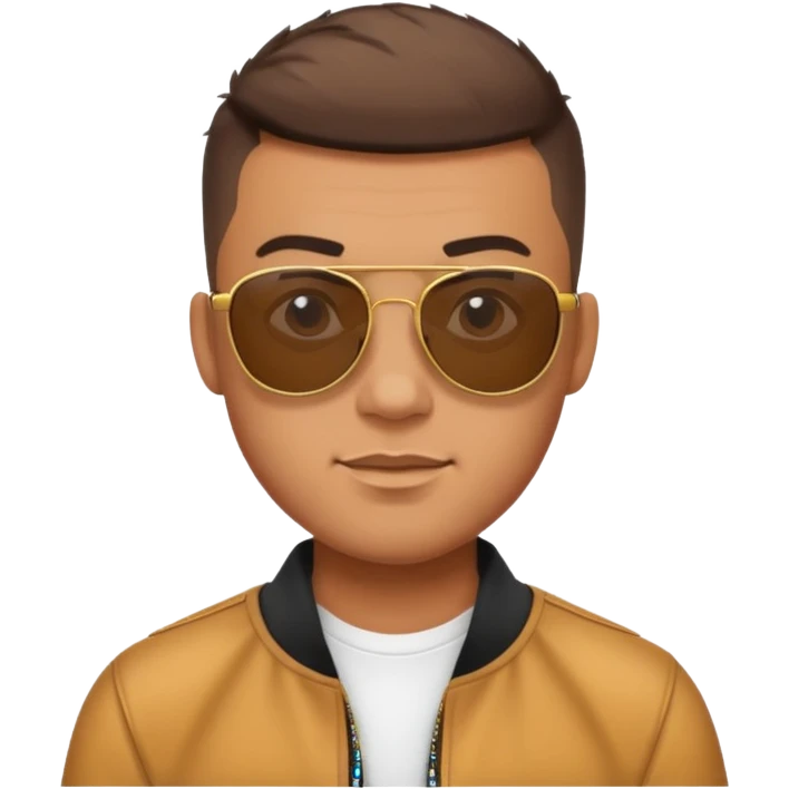 cool guy with sunglasses buzz haircut emoji