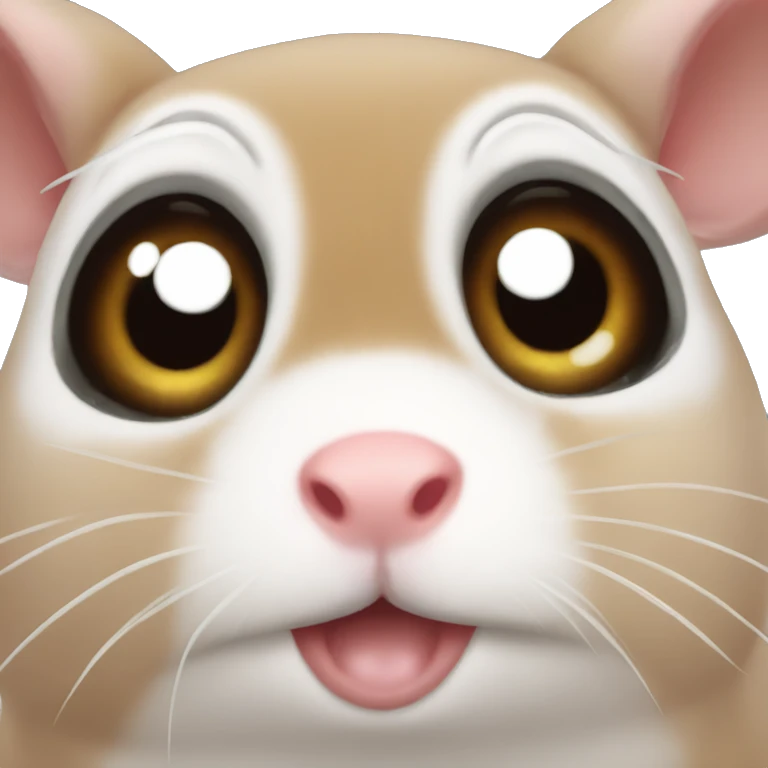 Crying hamster huge eyes emoji