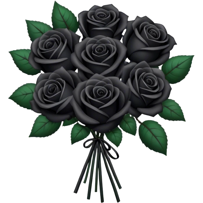 black roses bouquet  emoji
