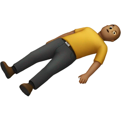Laying on the ground  emoji