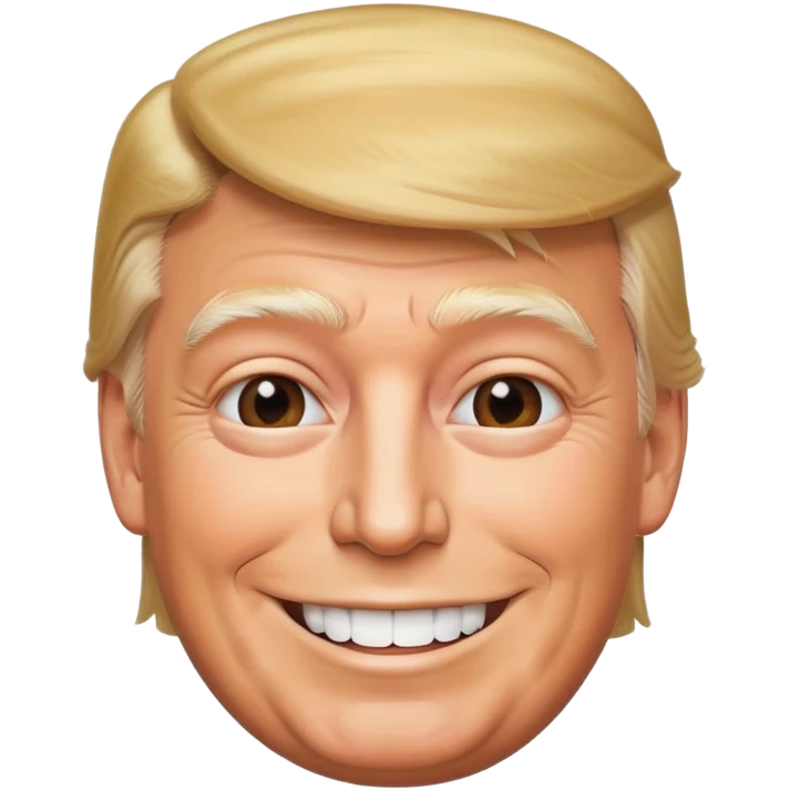 Donald trump in the style of apple emoji emoji