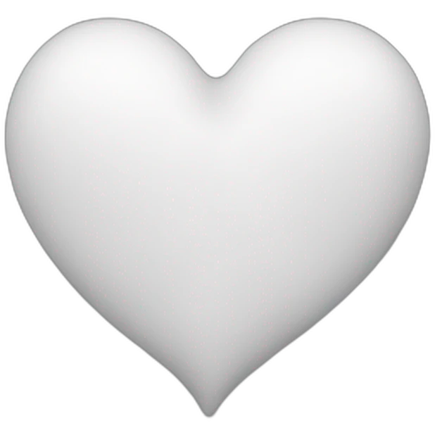 White heart emoji