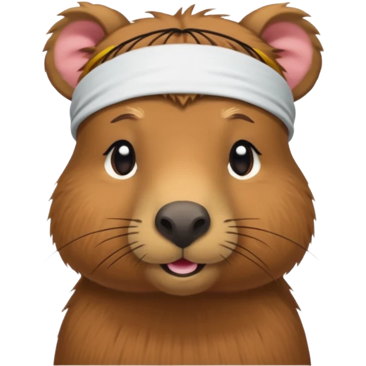Capybara with headban emoji