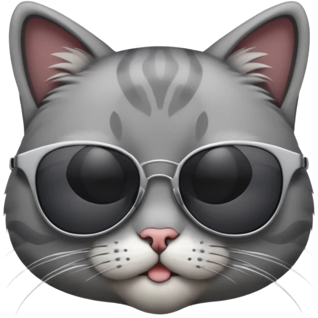 Cat wearing sunglasses emoji