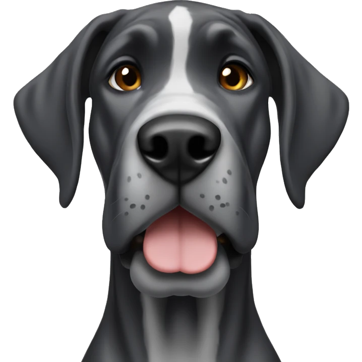 Black and grey Great Dane  emoji