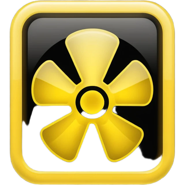 xray symbol. Yellow black emoji