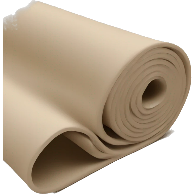 beige half rolled out yoga mat emoji