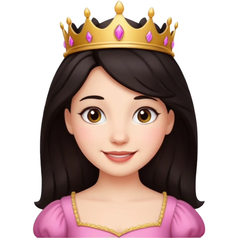 Princesa pelo oscuro cin cachetes  emoji