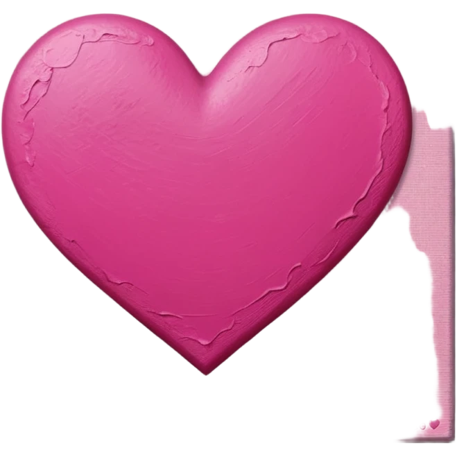 pink heart on canvas paint  emoji