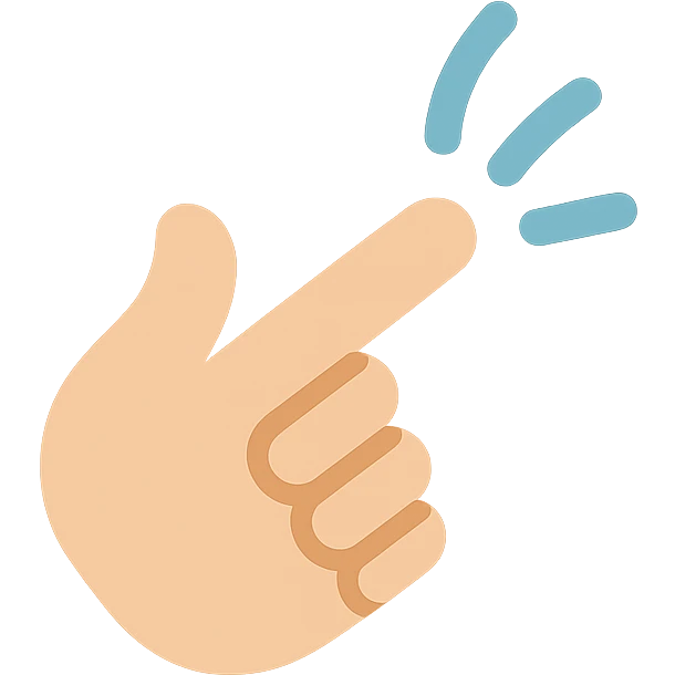 hand flicking, modern flat color icon style emoji