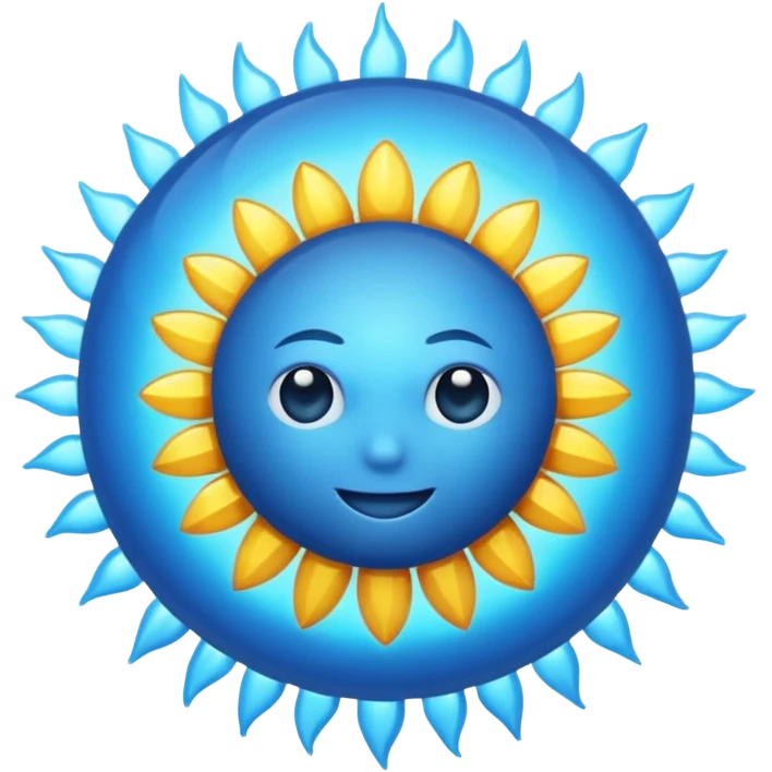 blue sun emoji
