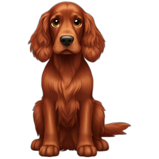 Dog irish setter full body emoji