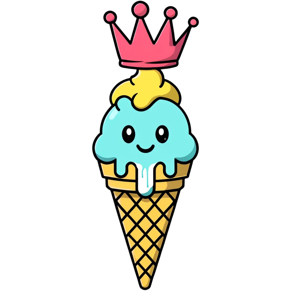Ice cream king  emoji