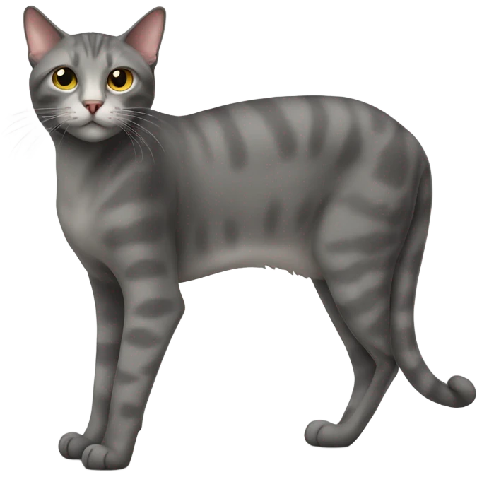 Cat with long leg emoji