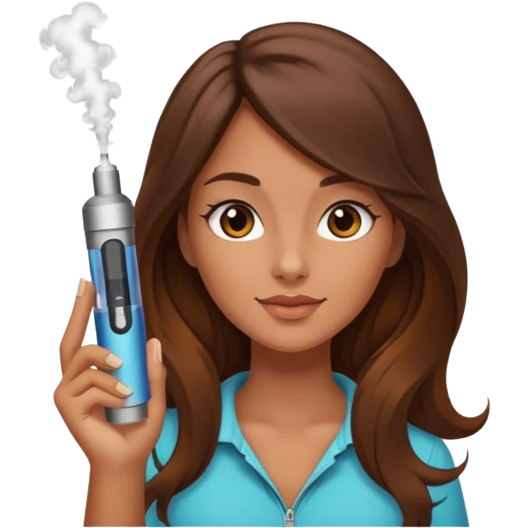 girl with vape emoji