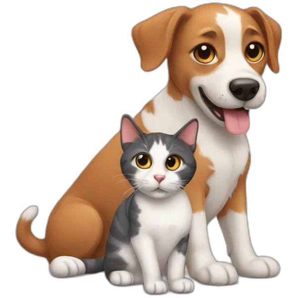 Dog and cat emoji