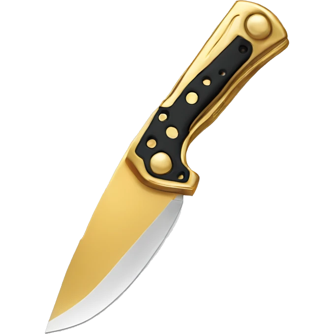 Gold colored pocket knife emoji