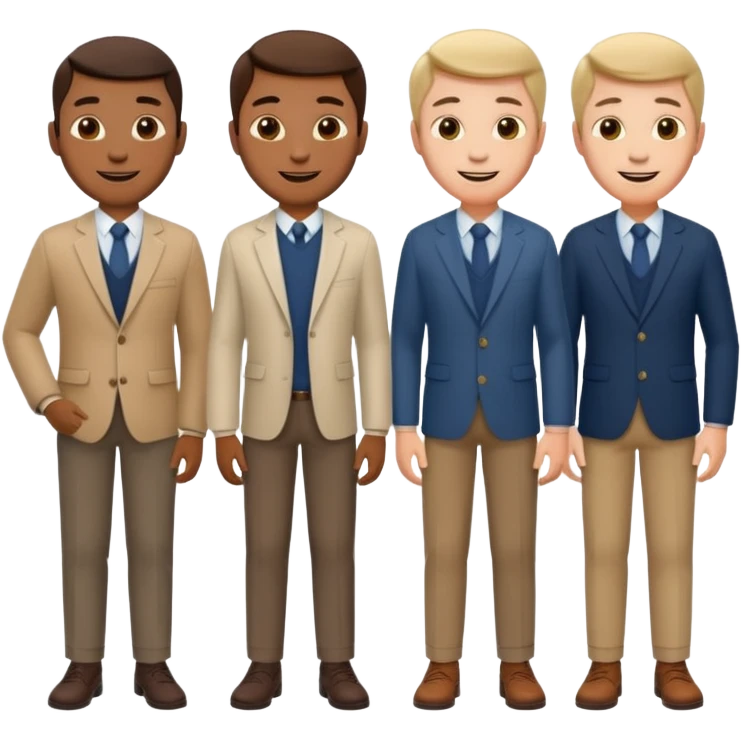 group men wearing  smart casual emoji