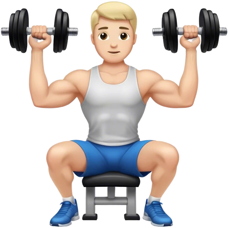 man seated dumbbell wrist curl emoji