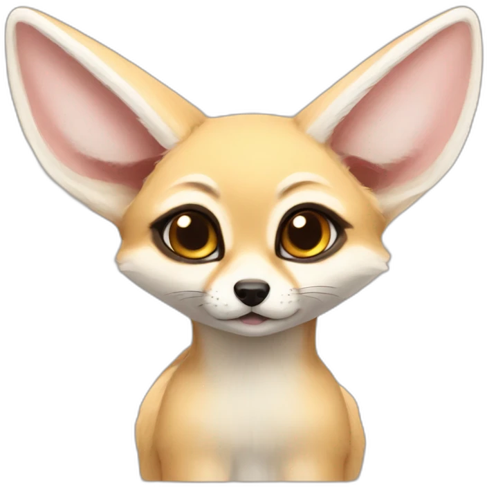 Blushing fennec emoji