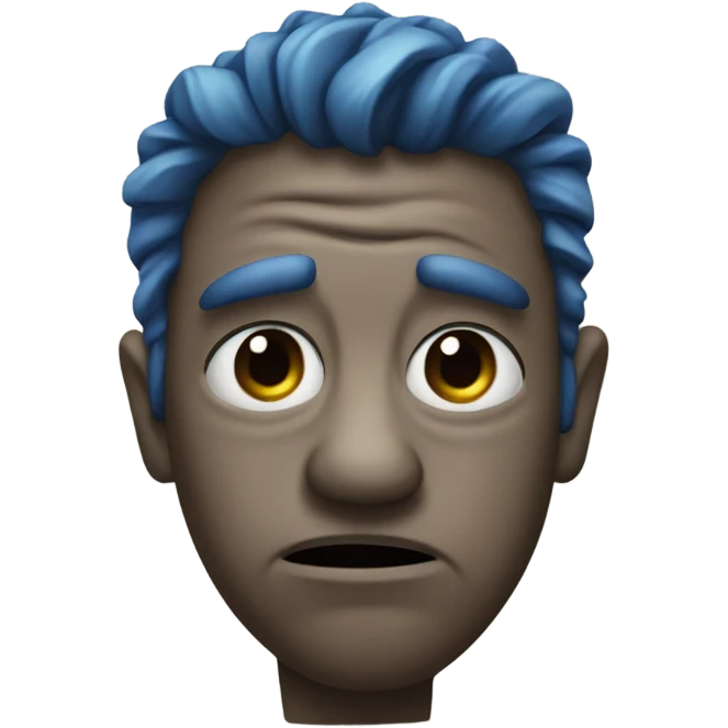 disgusted blue emoji emoji