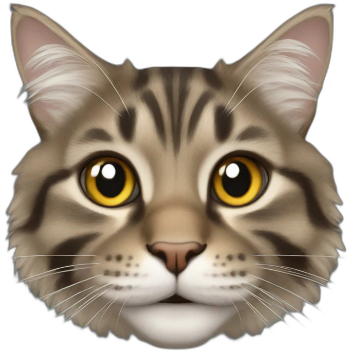 Maincoon Charlie smiling  emoji