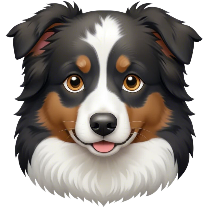 Black and white Australian Shepard emoji