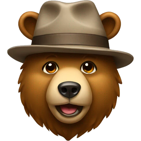 Bear with a hat emoji
