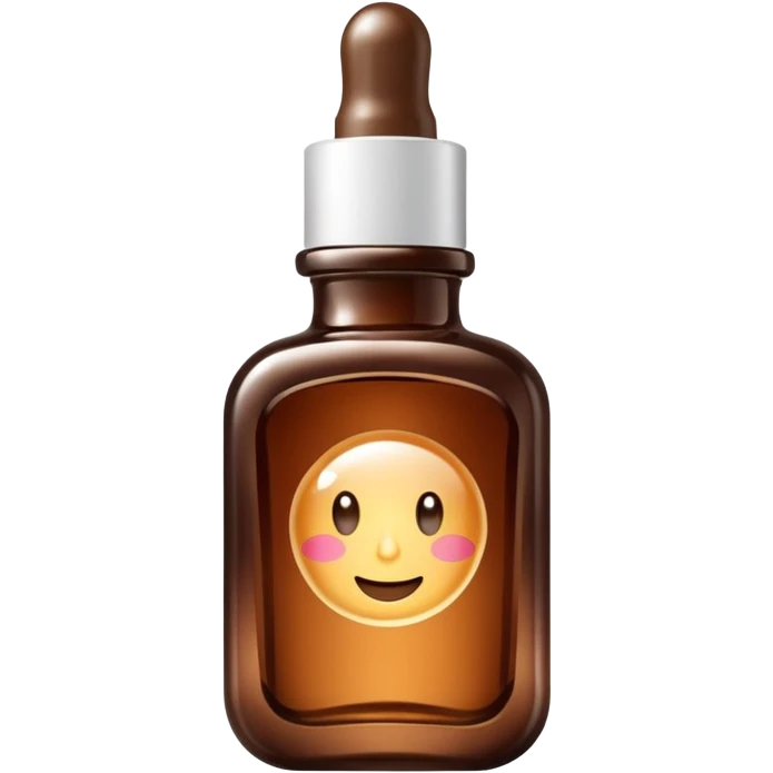 Organic cosmetic in a brown cristal bottle emoji