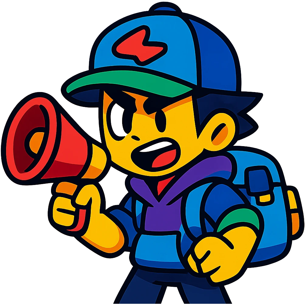 JAE Yong, Brawl Stars hero, stylized, fun, animated look emoji