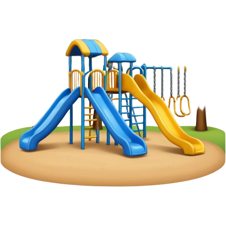 park with playground and children emoji