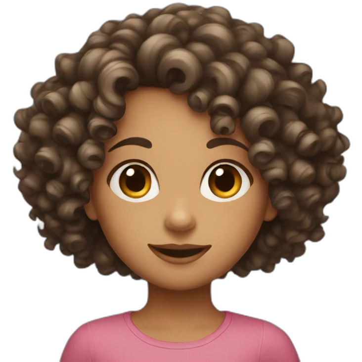 Curly girl emoji